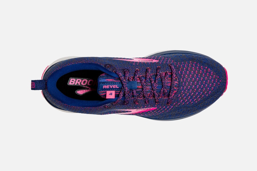 Brooks Revel 4 Road Running Shoes Womens - Blue/Pink - XPHKT-1235